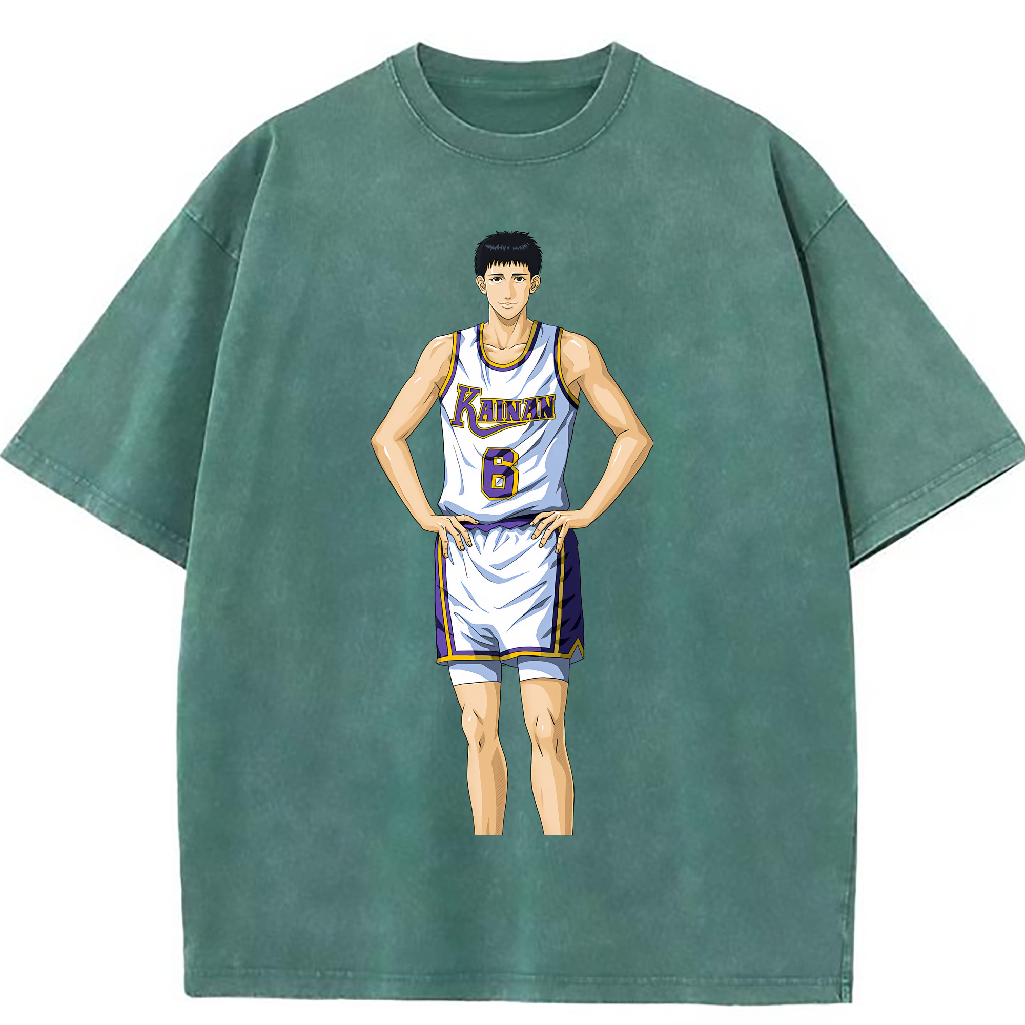 （画像用） SLAM DUNK／スラムダンク 綿100% ヴィンテージ風 半袖Tシャツ（フロントプリント）